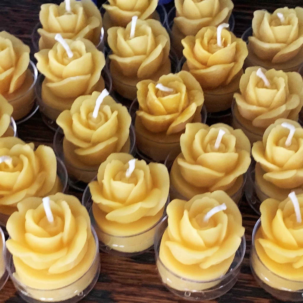 Rose Beeswax Tealight Candles