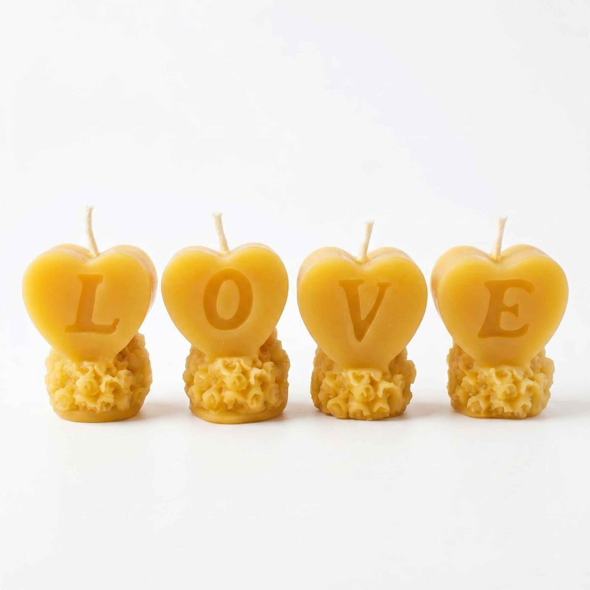 Love Letters Beeswax Tealight 4 Piece Candle Set