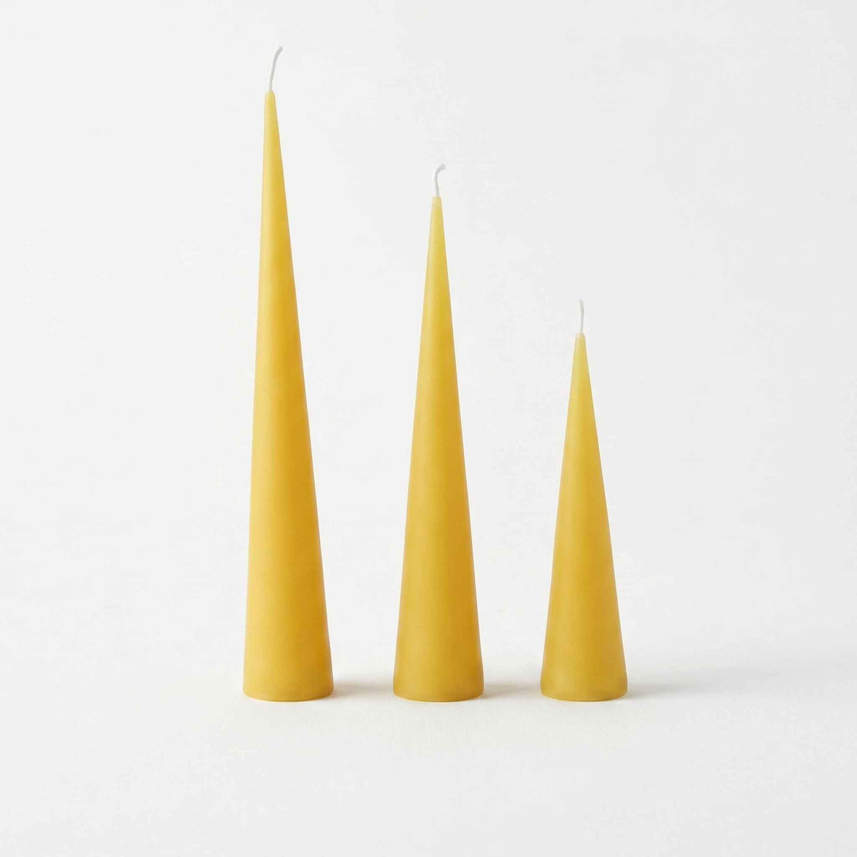 Beeswax Cone Candle Set
