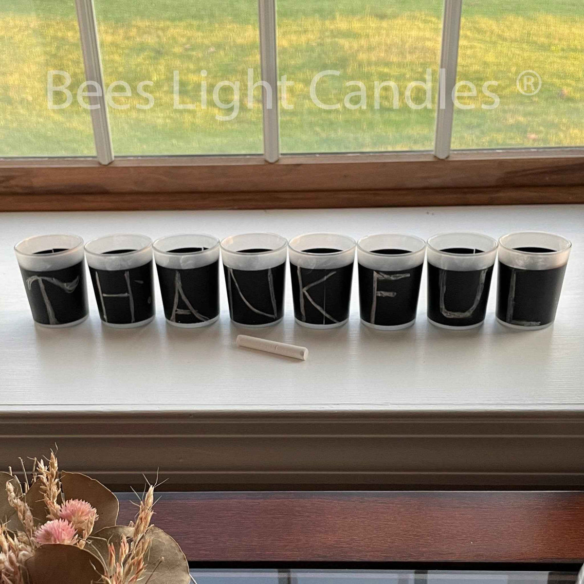Chalkboard Writeable Candle Holder