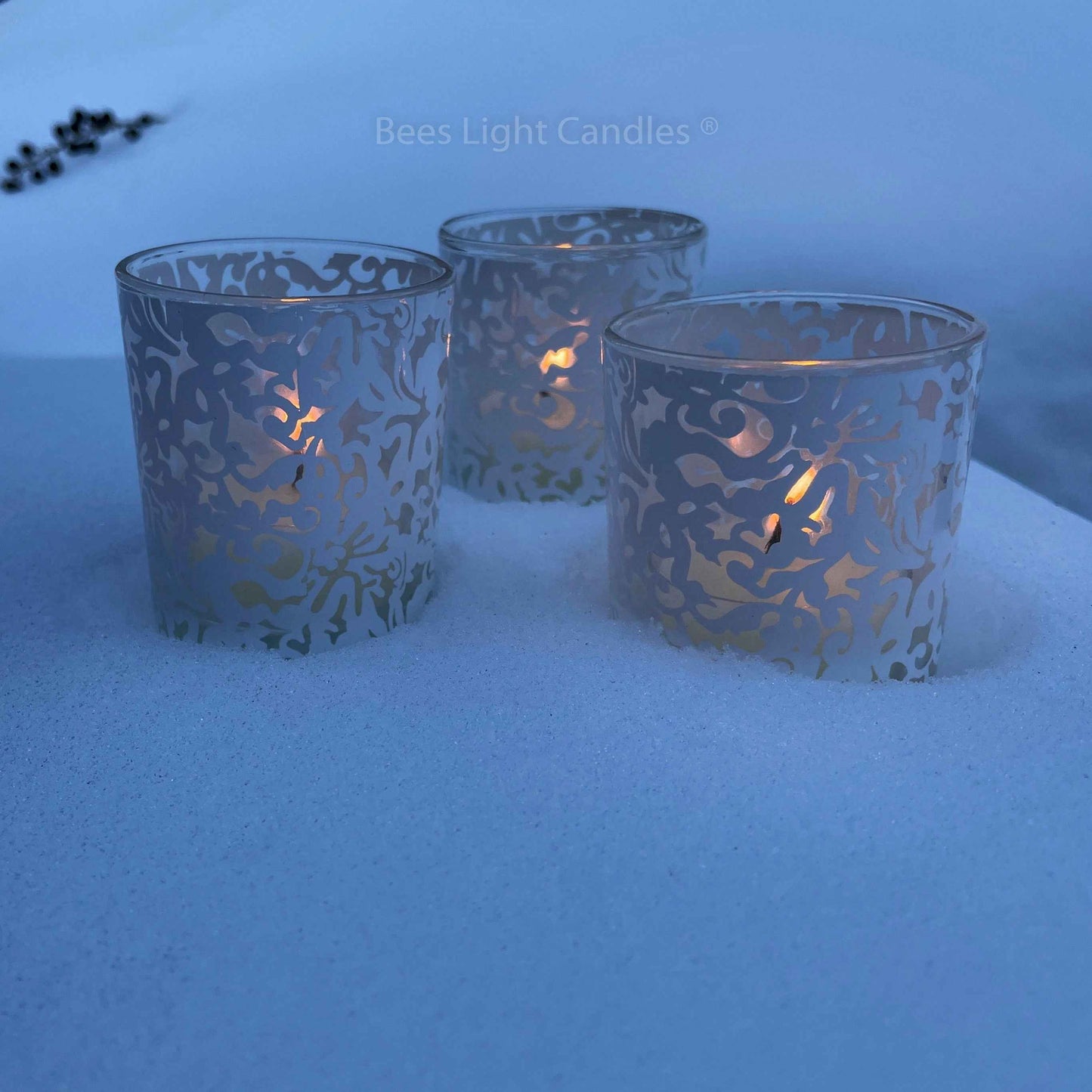 Glass Holder Victorian Lace Design