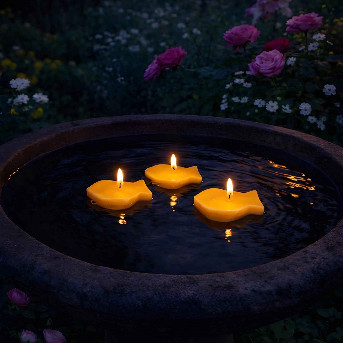 Floating Fish Beeswax Candle