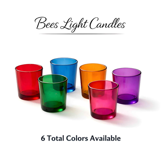 Amber Glass Votive Candle Holder